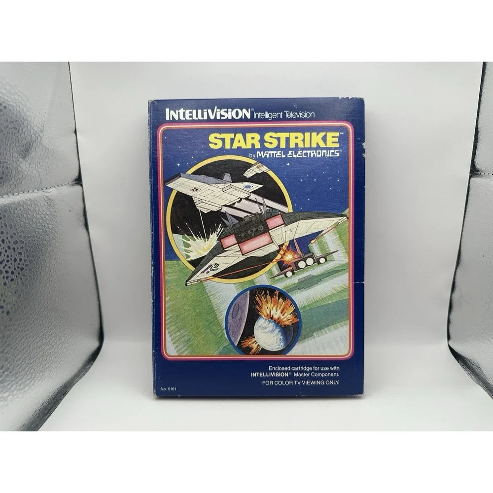 Star Strike Mattel Electronics Intellivision Game Cartridge Manual Inserts Box